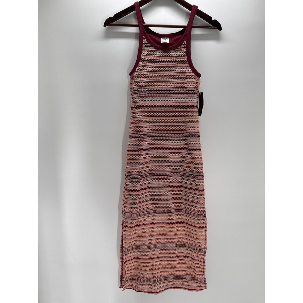 No Boundaries‎ Striped Bodycon Tank Dress Juniors XS (1) NWT Boho Y2K Sleeveless